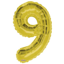 34 inch big balloon Number 9 - Gold