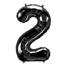 34 inch big balloon Number 2 - Black 34 inch big balloon Number 2 - Black