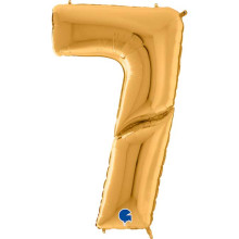 64 inch Number 7 Gold Giant Balloon