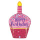 35 inch Birthday Sparkles Cupcake balloon