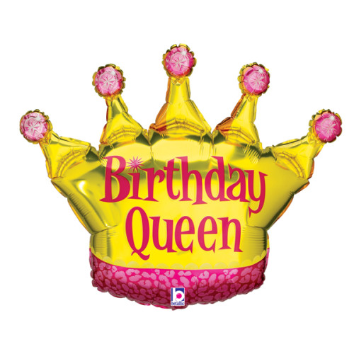 36 inch Birthday Queen balloon