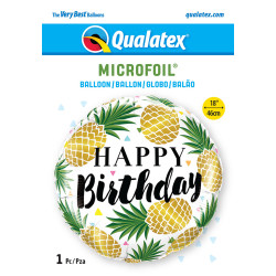 18 inch Birthday Golden Pineapple balloon