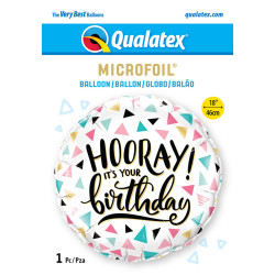 18 inch Birthday Hooray balloon