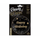 18 inch balloon Happy Birthday, black