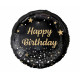 18 inch balloon Happy Birthday, black