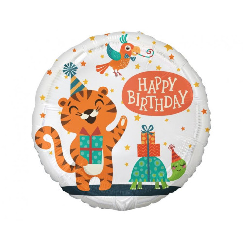 18 inch Tiger Happy Birthday balloon