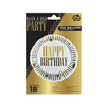 18 inch balloon "Happy Birthday" (B&G Party) stripes