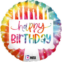 18 inch Tie Dye Cake Birthday balloon