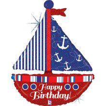 37 inch Nautical Birthday Sailboat balloon