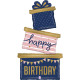 51 inch Navy Birthday Gift Trio balloon