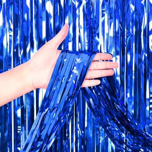 Light Blue foil curtain 2.4x1.0 cm