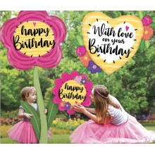 18 inch Happy Birthday Flowers balloon