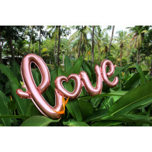 Rose Gold Love Script Foil balloon