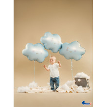 30 inch Cloud Satin Pastel Blue Foil balloon