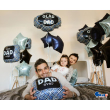 18 inch Best Dad Ever Plaid Foil balloon