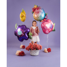 34 inch Yellow Flower Foil balloon