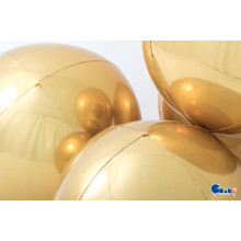 15 inch Globe Gold 4D Foil Balloons