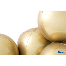 15 inch Globe Satin Gold 4D Foil Balloons