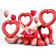 41 inch Linky Heart Satin Red Foil Balloons