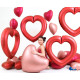 41 inch Linky Heart Satin Red Foil Balloons