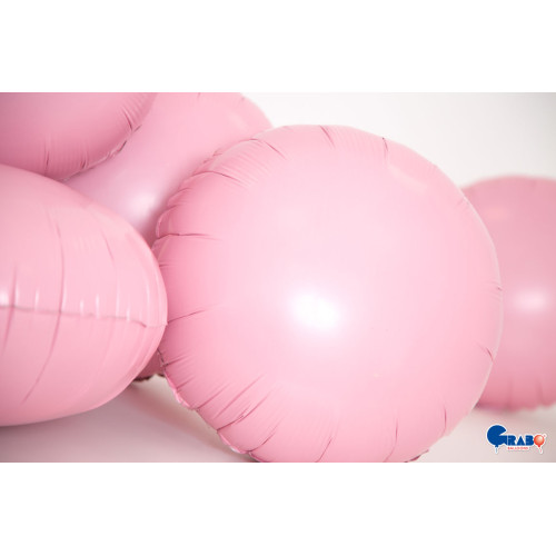 18 inch Round Matte Pink Foil Balloons