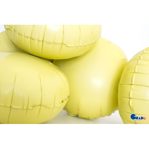 18 inch Round Matte Yellow Foil Balloons