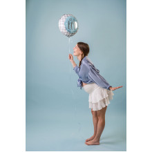 18 inch Boy Buffalo Plaid Foil balloon