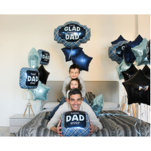 18 inch Best Dad Ever Plaid Foil balloon