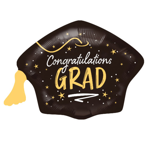 بالون فويل قبعة تخرج - تهانينا للخريج 28 إنش بالون فويل قبعة تخرج - تهانينا للخريج 28 إنش