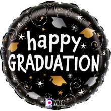 18 inch Graduation Swirls Foil balloon