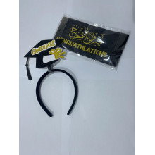 طوق شعر  بلاستيكي مع وشاح تخرج