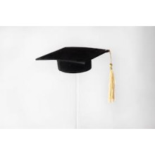 قبعة تخرج قطيفة اسود مقاس اطفال