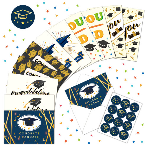 graduation season card blessing message Set - 12 cards - style 4
