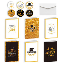 graduation season card blessing message Set (6 pcs cards,12 stickers, 6 envelop)
