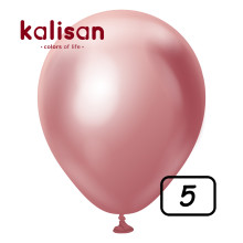 5 inch balloon chrome Pink 100 pcs