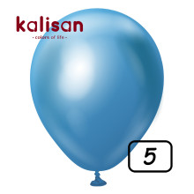 5 inch balloon chrome Blue 100 pcs