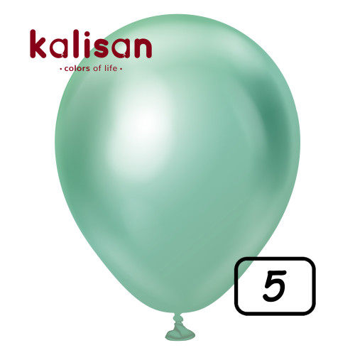 5 inch balloon chrome Green 100 pcs