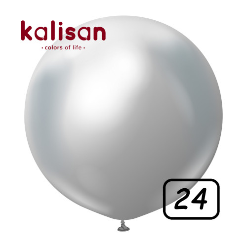 24 inch balloon chrome Silver 2 pcs