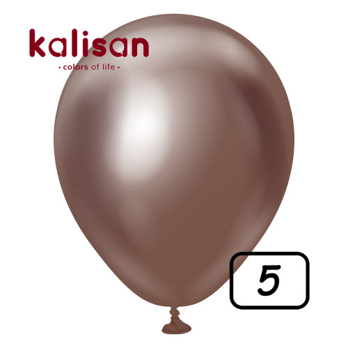 5 inch balloon chrome Chocolate 100 pcs
