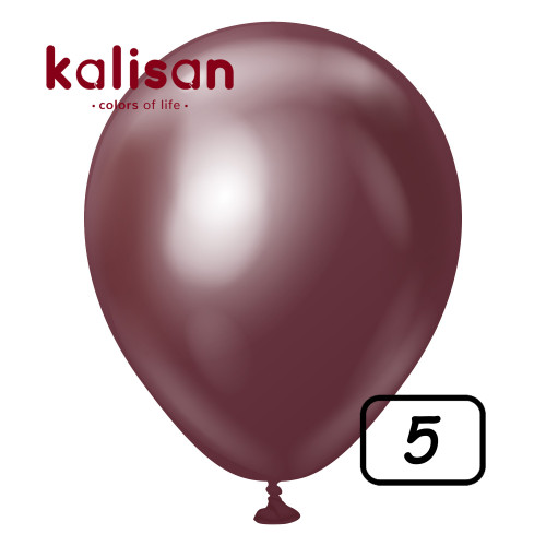 5 inch balloon chrome Burgundy 100 pcs