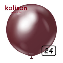 24 inch balloon chrome Burgundy 2 pcs