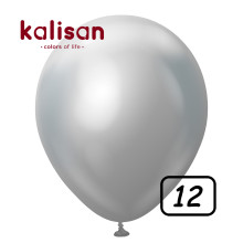 12 inch balloon chrome Silver 50 pcs