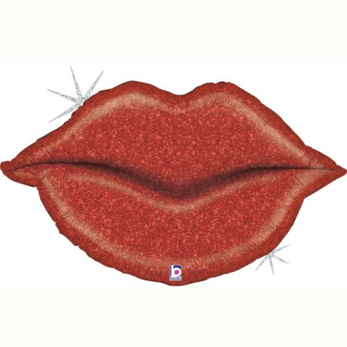 39 inch Glitter Lips Foil balloon