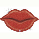 39 inch Glitter Lips Foil balloon