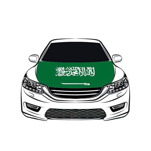 غطاء سيارة بشعار العلم السعودي