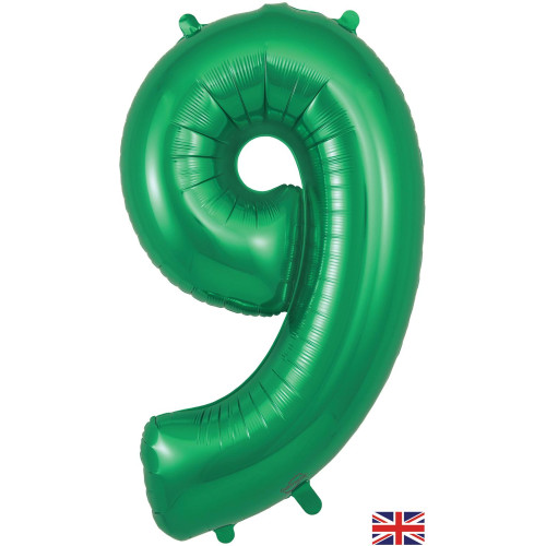 34 inch Number 9 Green Foil Balloons 34 inch Number 9 Green Foil Balloons