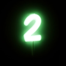 Candle Number 2 (Glow in the dark)