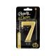 Birthday candle number 7, metallic gold, 8.0 cm