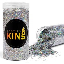 Shred CONFETTI jar Silver Holographic 250g