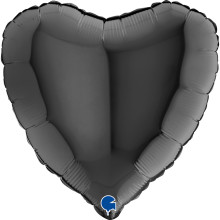 18 inch Heart Black Foil balloon